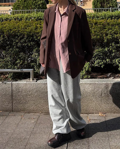 Tailored collar single overjacket
