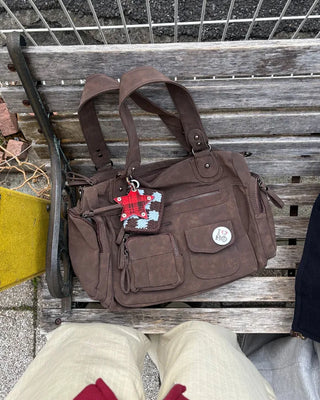 Multi-pocket Boston Big Leather Tote Bag