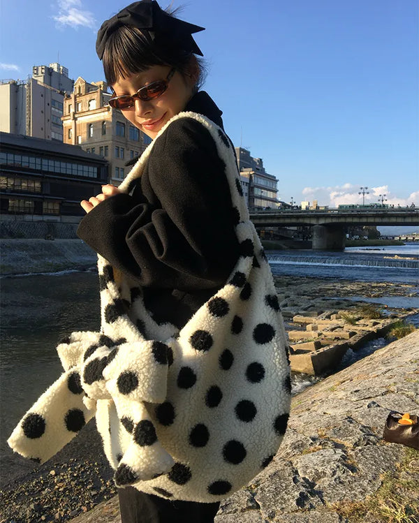 Dot Big Ribbon Boa Bag