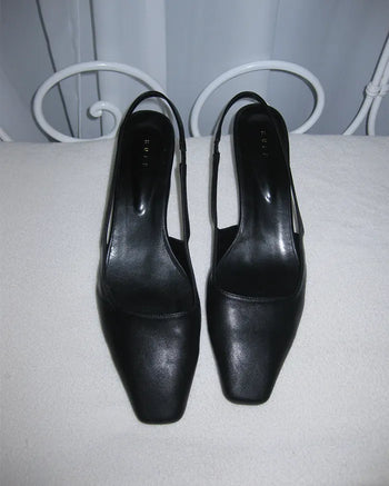 Square-cut sling bag mules