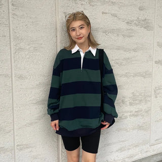 Unisex striped color sweatshirt