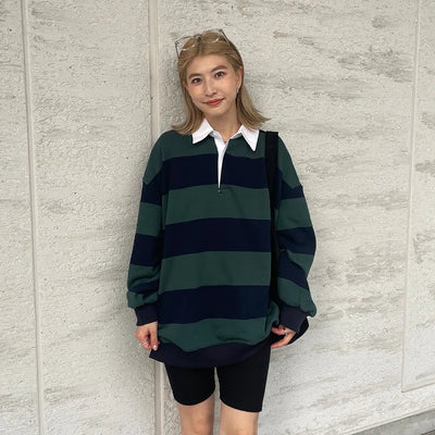Unisex striped color sweatshirt