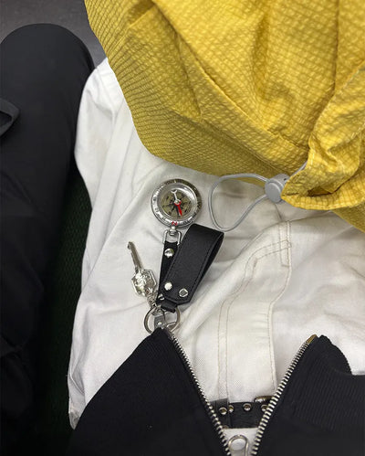 Leather tag key ring