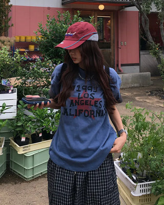 (Unisex) Star Vintage Lettering Half T-Shirt