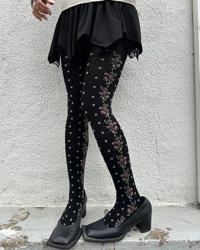 Rose Mini Flower Tights