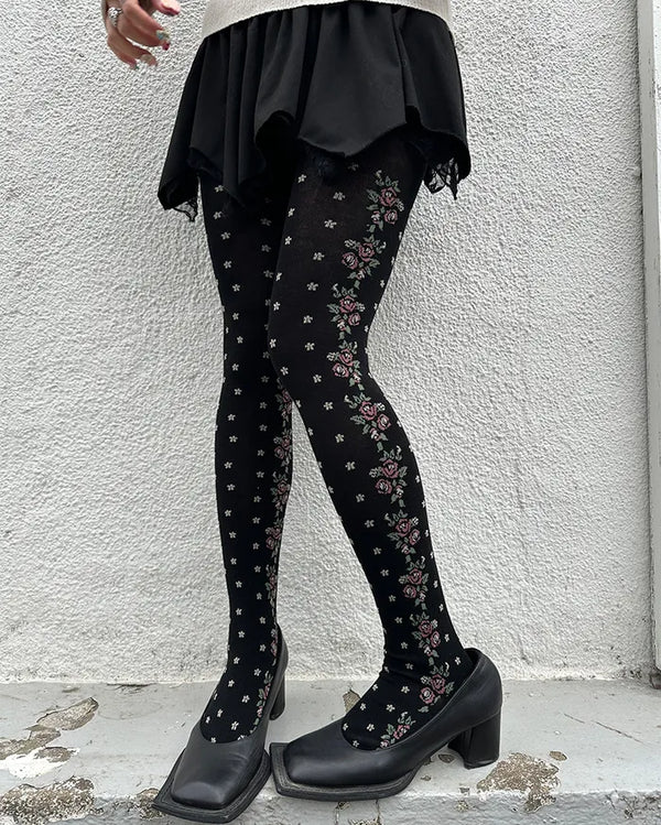 Rose Mini Flower Tights