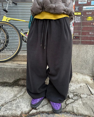 (Unisex) Hip Square Pocket Fleece Balloon Jogger Pants