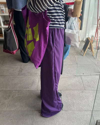 Wood Bead Nylon Easy Pants