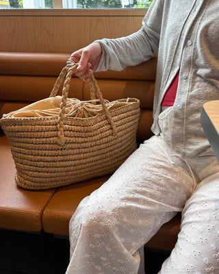 Rattan Square Handbag
