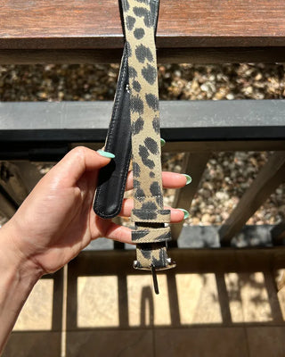 Leopard Serge Double Loop Belt