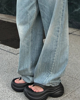 Volume high-soled flip-flops