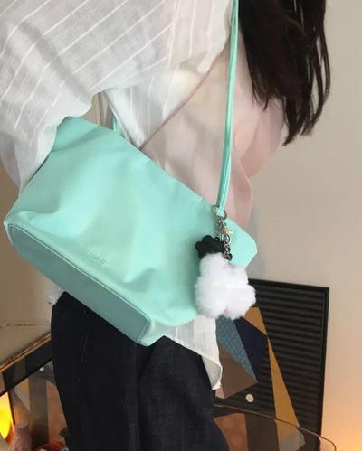 Satin Slim Long Hand Tote Bag