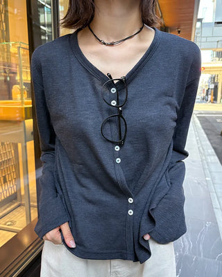 Asymmetrical Button Cardigan