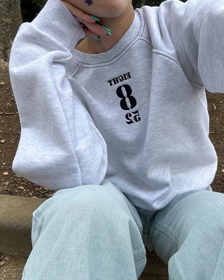 Eight-stitch raglan sweatshirt