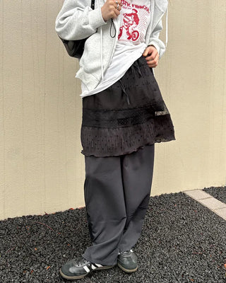 Wrinkle Summer Drawstring Easy Pants