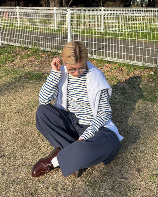 Crew neck striped T-shirt