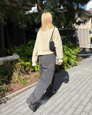 Hammer Loop Big Hip Pocket Cotton Wide Pants