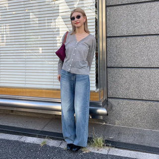 Linen V-neck cardigan