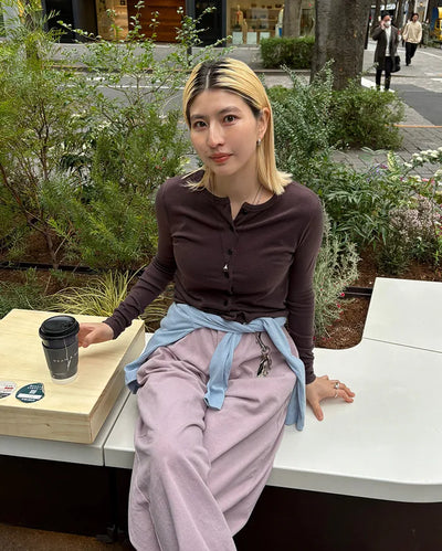 Semi-Clothed Slim Cardigan