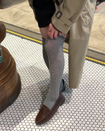 See-through knee-high socks