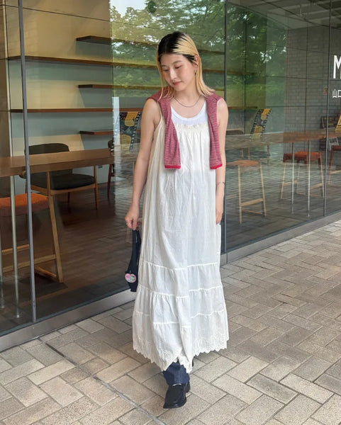 Perforated Lace Camisole Maxi Dress