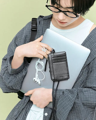 [2nd Re-release] (ORIGINAL) Strap Leather Card Wallet (black)