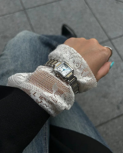 Metal band square handwatch