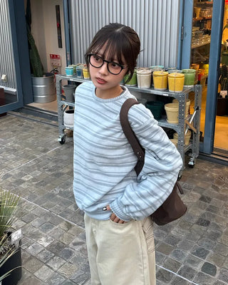 Double-border fleece pullover