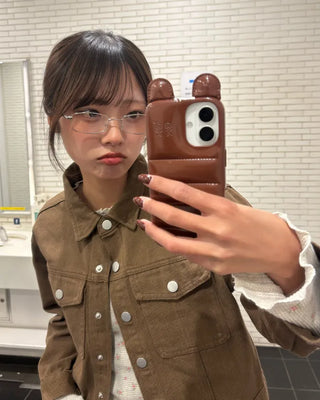 Metal square frame UV glasses
