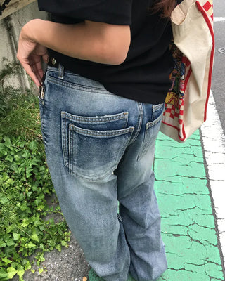 (Unisex) Unique Double Hip Pocket Jeans
