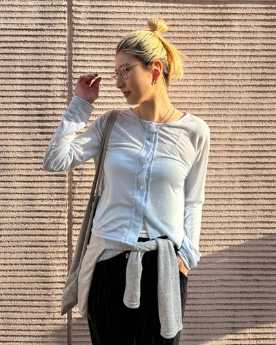 Slub sheer summer cardigan