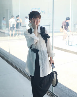 Sheer oversized shirt