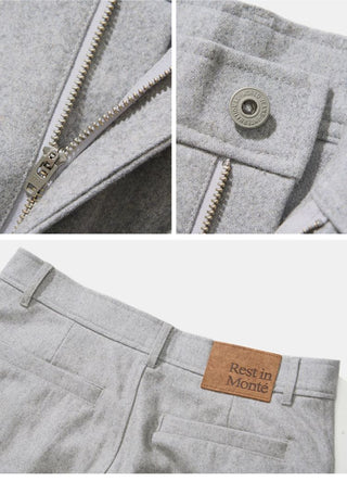 [Monterest] Wool Blend Wide Cargo Work Pants