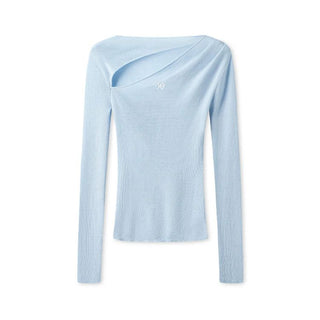 [NOTAWEAR] Cutout Slim Fit Long Sleeve Knit  Top