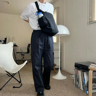 Pocket String Shoulder Bag