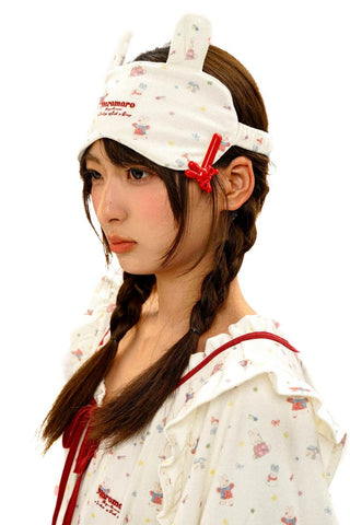 [Moromoro2] Rabbit Print Suede Pajama Gift  Set