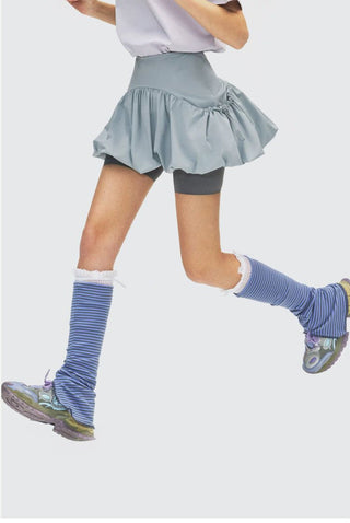[Monterest] Reflective Print Bubble Sports Skirt
