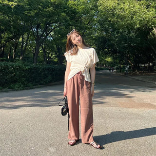 Banding linen pants