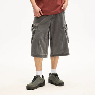 [Monterest] Washed Multi-Pocket 3D Cut Work Shorts