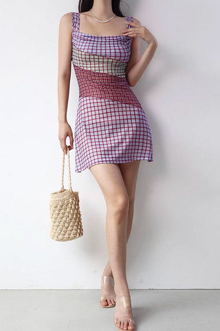 style mesh stitch slim fit dress