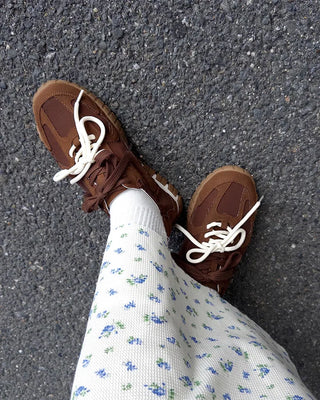 Two-tone strap sneakers