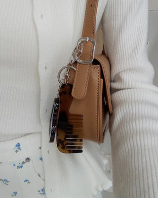 Heart Mirror & Comb Set Keyring