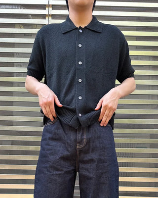 Boucle Collar Short-Sleeve Cardigan