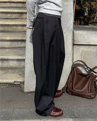 Drape-form buckle shoulder bag