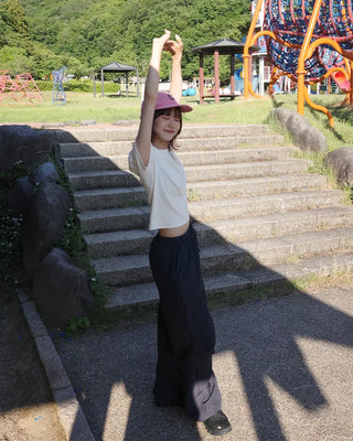 Elastic waist parachute pants