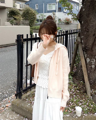 Knit zip hoodie