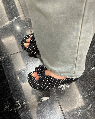 Big Ribbon Mule Sandals