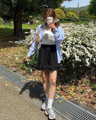 Can-can frill shorts