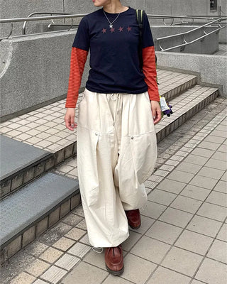 (Unisex) Rivet Tuck Balloon Pants