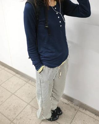 Cotton striped pants